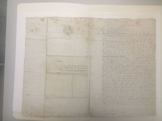 Smith College: Elizabeth I, Queen of England, 1533-1603. [Letter, 1560] May 18 [to] Lord North (1560) (MiscMS 256)